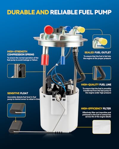 Image of PHILTOP Fuel Pump for Yukon /Tahoe 2008-2012 6.2L 6.0L 4.8L 5.3L, Escalade 2008-2012 6.2L 6.0L Fuel Pump Module Assembly Replace FG1153, P76299M, SP6050M, 19300964