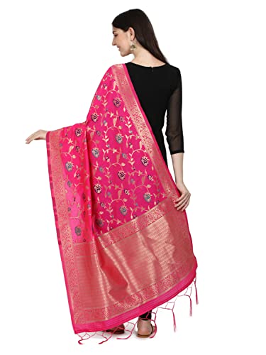 Image of DEVANGI Women's Floral Silk Blend Dupatta