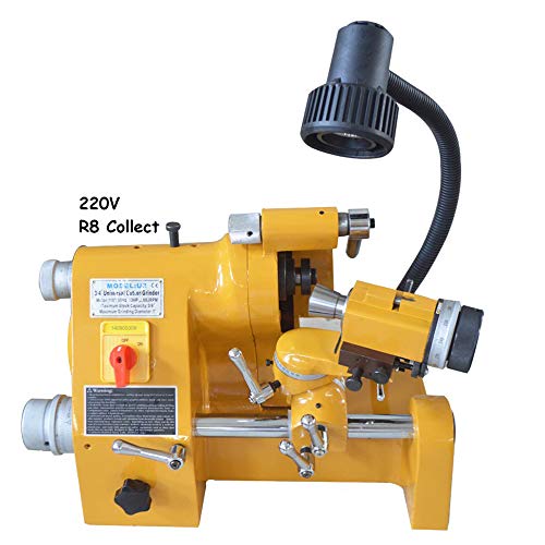 INTBUYING R8 Collets Power Universal Cutter Sharpener End Mill Lathe Drill Bit Knife Grinder Universal 220V
