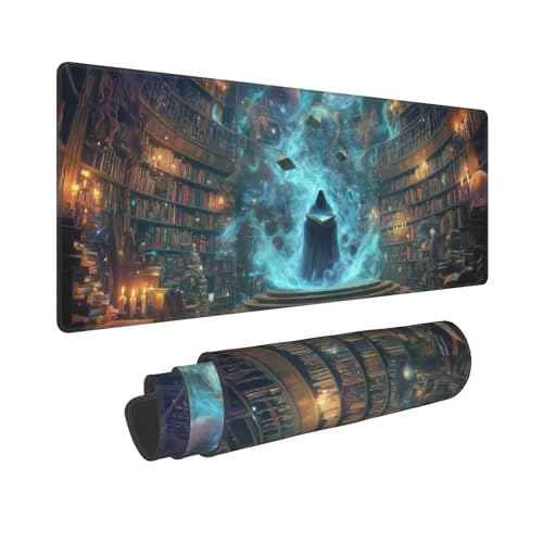 Tapis de souris de jeu sorcière XL grand format pour gamer et ordinateur