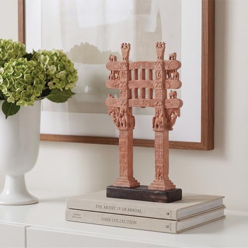 Image of Sanchi Torana Eastern Gateway | Sanchi Stupa | Sanchi Stupa Figurine | Museum-Grade Replica | Spiritual Home Decor | Premium Gifting | Torana | Buddhisms| Zen Office Decor |10 inches