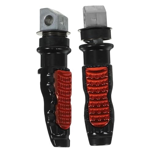 CHILDWEET 2 Piezas pedales de pedales motoazadas motopico clavija de pie de motocicleta clavijas para scooter reposapiés de bicicleta reposapiés aleación de aluminio rojo