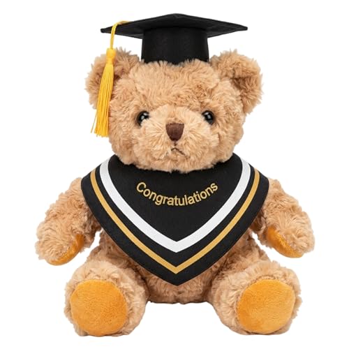 WNXBFO Graduation Bear Graduation Gifts Light Brown Teddy Bear for Graduation Ceremonies Sentimental Graduation Present for Achievement Display