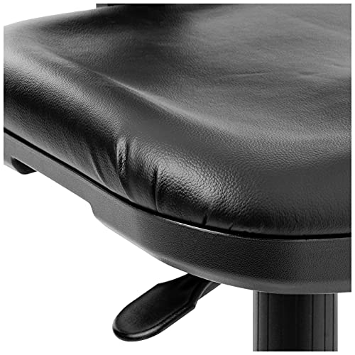 Work Smart Office Star Em Series Screen Back Office Task Chair With Built-In Lumbar Support And Adjustable Back, Black Vinyl #TOP3