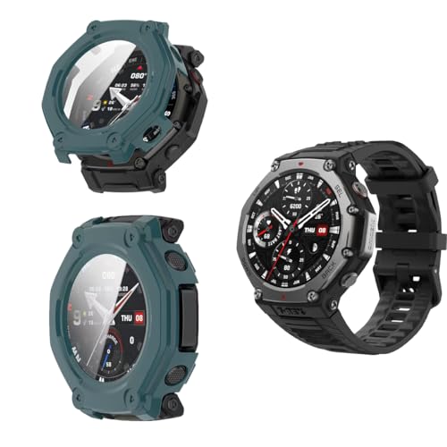 For Amazfit T-Rex 3 Pro 48mm Ή P[XySUNZHXINzPCS+tC ̌^ ˒ጸ Sی a h~ wh~ ȒP Amazfit T-Rex 3 Pro 48mm p P[X Jo[(O[