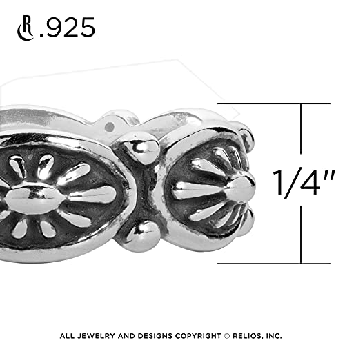 American West Jewelry Sterling Silver Concha Design Ring, Sizes 5 to 103