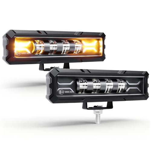 CO LIGHT 6 Zoll Arbeitsscheinwerfer mit DRL Auto LED Zusatzscheinwerfer 12V 24V für Offroad PKW LKW Traktoren SUVs ATVs UTVs. (Driving Beam)