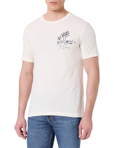 GANT Men's Sunfaded Printed Tshirt T-Shirt, Cream, S