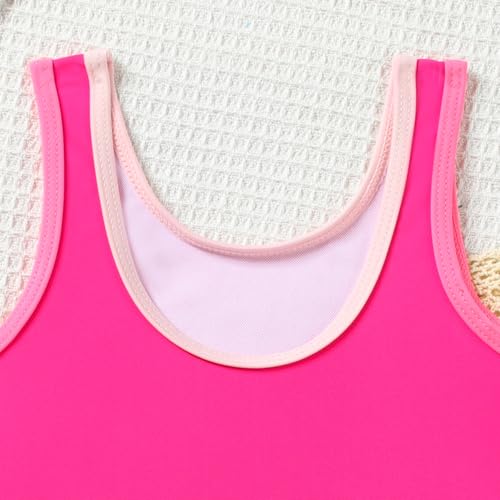 Image of Toddler Girl Swimsuit Candy Color One-Piece Swimwear Girls Color Block Bathing Suit Summer Bikini Set 1-6 Years