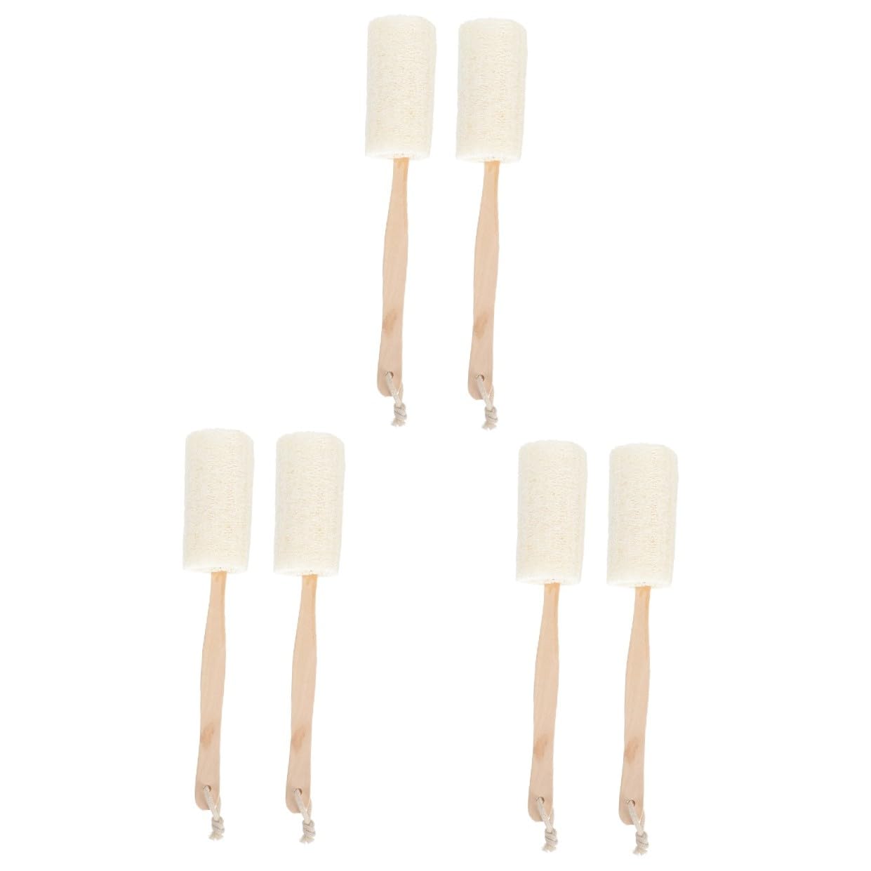 DOITOOL 6piezas Cepillo De Madera Para Exfoliación Esponja De Natural Para Limpieza De Para Cuerpo y Masaje