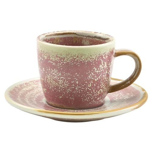 Genware Terra Porcelain, Rose, Espresso Cup, 90ml, Cup-PRS9, Pack of 6, 90 ml - Image 2