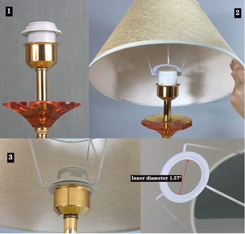 Ebrima With Flower, Butterfly & Birds Printed Lamp Shade For Table Lamps Replacement, Fabric Cloth, Lamp Shades 5.9X6.X8.7 Inch (B) #TOP4