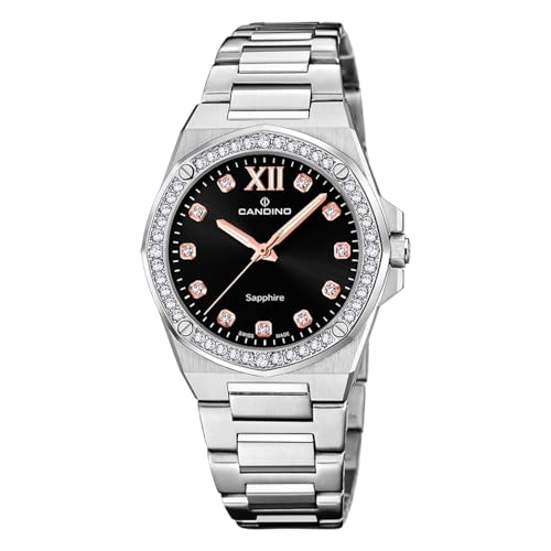 Montre femme Candino en acier 316L élégante avec verre saphir anti-rayures