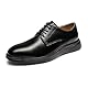 Bruno Marc Herren Anzugschuhe mit Popcornsohlen Schnürhalbschuhe mit weicher Rückfederung Businessschuhe bequem,Size 43,Schwarz,SBOX2402M
