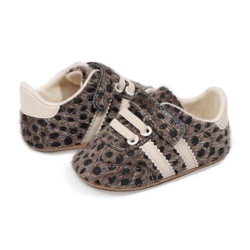 Image of Baby Boys Girls Sneakers Toddler Non-Slip Soft Rubber Sole First Walking Shoes Infant Newborn Crib Dress Shoes