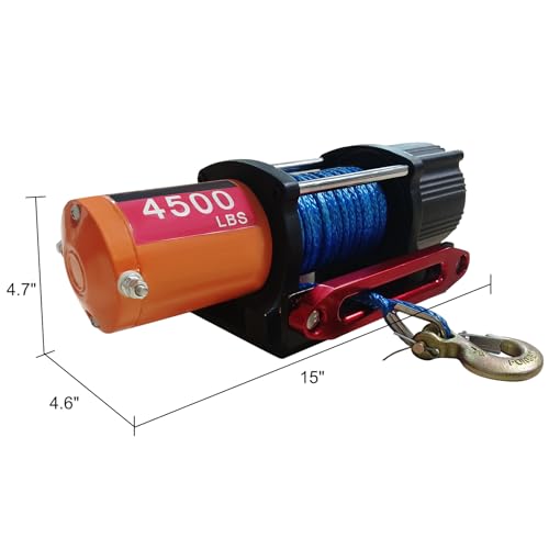 Winch eléctrico 4500lb para ATV/UTV 12V con control remoto miniatura 7