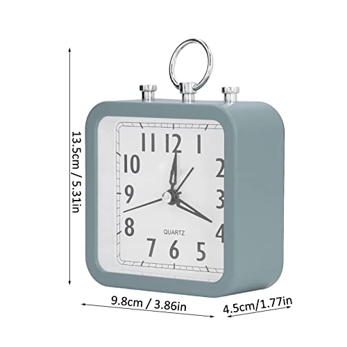 KIMISS Reloj Despertador Analógico Moderno con Batería, Reloj de Escritorio Silencioso Verde y Brillante, Reloj de Mesa No Radiativo para el Hogar, la Escuela y la Oficina - imagen 4