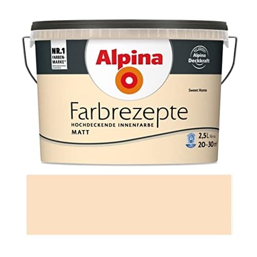 Alpina Farbrezepte, 2,5l, Sweet Home, Wandfarbe für Innen, matte Innenfarbe