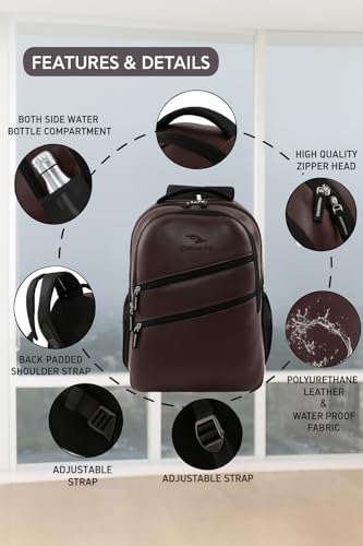 Image of airwin Waterproof 18-Inch School Backpack with 2 Compartments & Bottle Holders | Lightweight, Durable Bag for Boys, Girls & Students