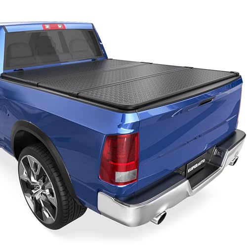 KUIPERAUTO Tri Hard Truck Bed Tonneau Cover Fleetside Compatible with