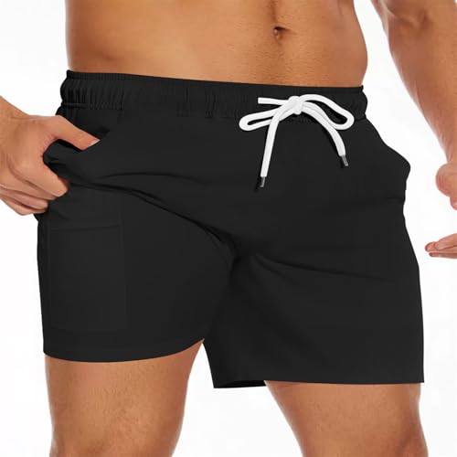 Mens Swim Trunks Quick Dry Board Shorts with Mesh Lining Breathable Fit Beach Shorts Hawaii Swimwear Bathing Suits