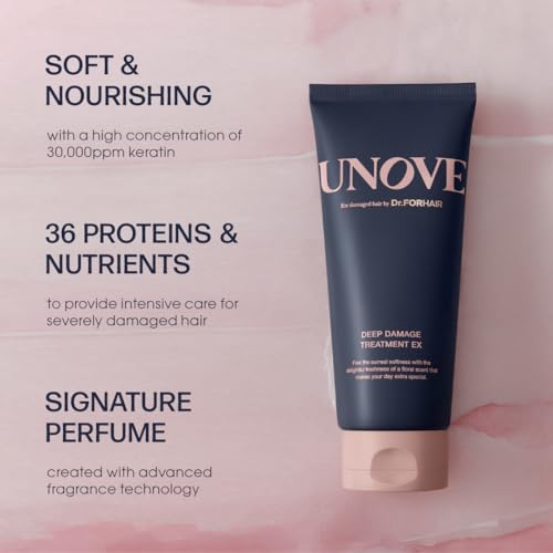 UNOVE Deep Damage Treatment Ex - Protein Hair Treatment & Hair Mask for Damaged Hair | Deep Conditioning & Keratin Hair Mask for Dry, Frizzy Hair | Korean Hair Care | Tender Bloom, 7 fl oz - Image 3