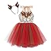iiniim Princesa Disfraz Reno Ciervo Traje de Navidad Halloween Niña Vestido Tutú...