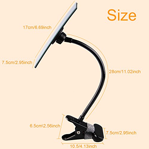 Gosear Clip On Security Mirror,Computer Rearview HD Mirror,Clip On Cubicle Mirror for Personal Safety and Security Desk Rear View Monitors or Anywhere (6.69" 2.95" Rectangle)