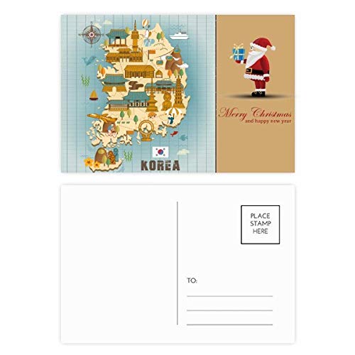 Cartes postales Corée du Sud Père Noël en lot cadeau pour passionnés