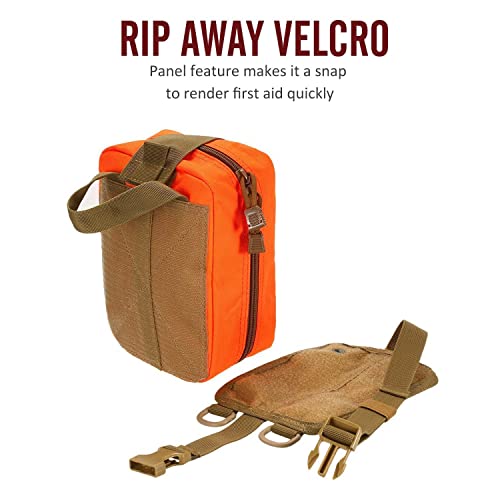 Tactical Molle Rip-Away Emt Medical First Aid Ifak Lifesaving Pouch,Outdoor Medical Package,Mountaineering/Climbing Rescue Tools Package Made Of 600D Waterproof Fabric (Orange) #TOP3