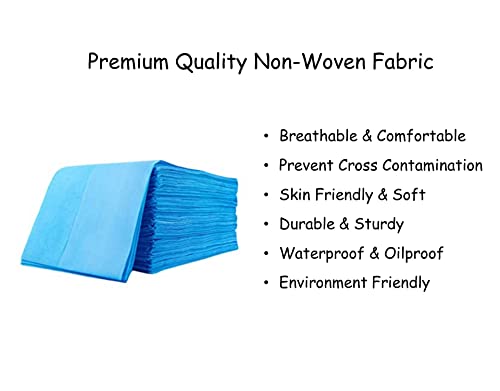 Image of Gypsy 40 Pcs Non-Woven Disposable Bedsheet 32x 72 Inch-Blue | Massage Table Sheet Protector | Elderly Care, Patients, Clinics, Hospitals | Thick Breathable, Waterproof, Oilproof Bed Cover