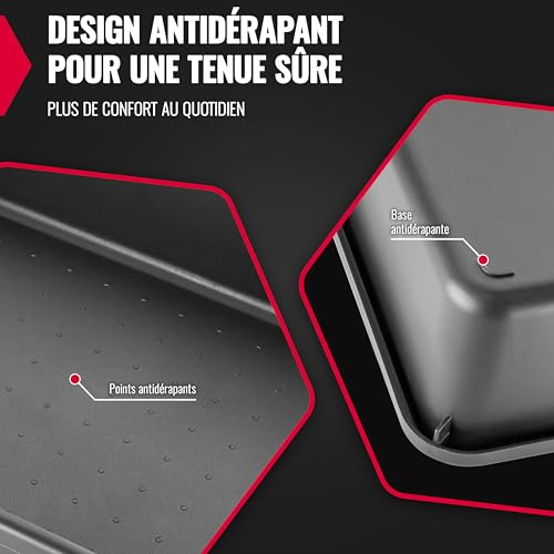 Organisateur tiroir 69 bacs modulables noir Poppstar