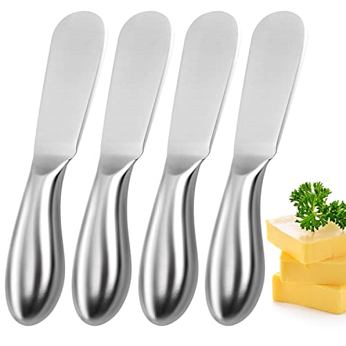 Comparison: Best Butter Spreader Knife 10 Mlurcu Butter Knives 4 Pieces Stainless Steel Cheese Butter Spreader Knife Set for Cold Butter, Cream Cheese, Jam, Pastry, Charcuterie, Multipurpose Kitchen Gadgets