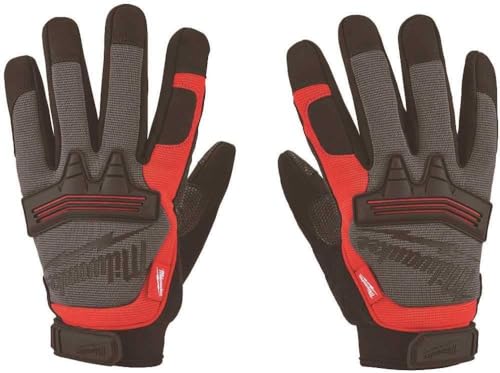 MILWAUKEE'S 48-22-8732 Demolition Gloves, Large, Black/Red MILWAUKEE'S 48-22-8732 Demolition Gloves, Large, Black/Red