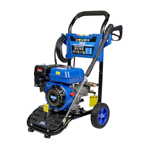 Petrol Pressure Washer 7HP 3200 PSI Power Jet Wash 221 Bar, High pressure, 5 Nozzles with Detergent...