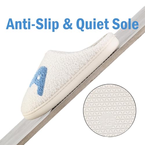 Image of Comfy House Slippers For Women Men, Ladies Fuzzy Bedroom Slippers,indoor Outdoor Memory Foam Shoes