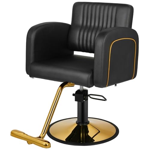 Black & Gold Salon Chair, 6