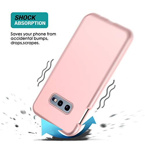 Suritch Case For Samsung Galaxy S10E,【Built In Screen Protector】【Support Wireless Charging】 Rugged Back Cover Hybrid Bumper 360 Protective Case Matte Shockproof For S10E Case 5.8"(Rose Gold) #TOP5