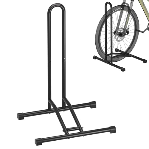 Urban Deco Soporte Bicicletas Suelo, Soporte Bicicleta Desmontable, Caballete Bicicleta, Soporte para Bicicletas de Montaña, Bicicletas de Carretera y MTB, Negro