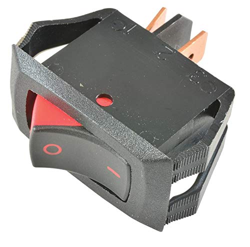 RA901-VB-B-9-V - Rocker Switch, Non Illuminated, SPST, On-None-Off, Black, Panel Mount, 16 A (Pack of 50) (RA901-VB-B-9-V)