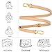 YAZHIMI Vachetta Leather Adjustable Crossbody Strap women crossbody leather purse strap (Beige-width:0.59 inches(1.5cm))