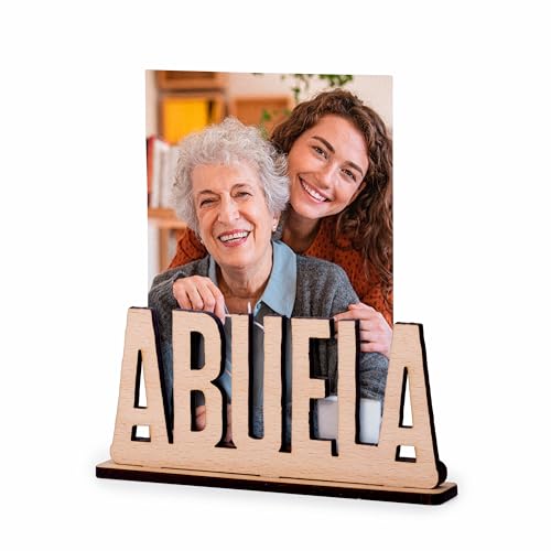 Made in Gift Wooden Frame with Grandma Word Embossed 3D Personalised with Photography or Colour Printed Image on Photo Holder as Original Mother's Day Gift Made in Gift Wooden Frame with Grandma Word Embossed 3D Personalised with Photography or Colour Printed Image on Photo Holder as Original Mother's Day Gift