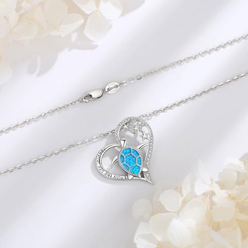 AEONSLOVE 925 Sterling Silver Turtle/Dolphin/Starfish/Whale/Seahorse/Octopus Necklace Ocean Jewelry Gifts for Women Ocean Lovers3