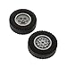 Produktbild LEGO 2 x Technic Rad schwarz 62.4x20 Räder Felge neu-hell grau 62.4x20 S Technik Auto Fahrzeuge Set 8421 8285 8436 32020 32019 32020c01