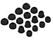 16pcs Black Replacement Ear Tips Ear Buds Ear Gels for Beats by dr dre Powerbeats 2 Wireless Stereo Earphones , JNSA Eartips Earbuds Eargels for Powerbeats3 Powerbeats2, SML &double flange, Black