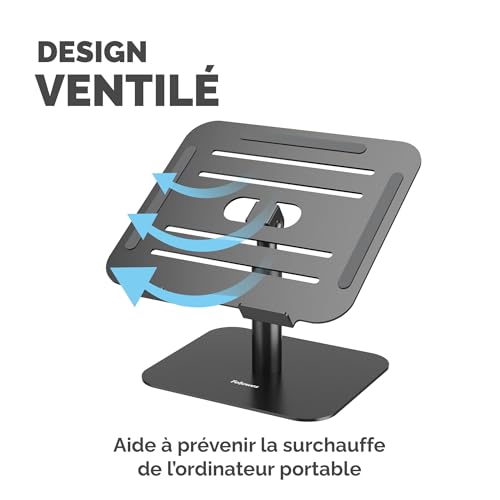 Support PC Portable Alumia Fellowes en Aluminium Recyclé Durable - 6