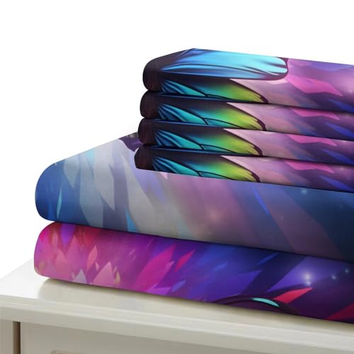 Housse de couette papillon 3D King size 220x240 cm avec 2 taies d'oreiller - 6