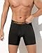 Easechoo Men's Underwear,Rayon Made from Bamboo Men Boxer Briefs,Ultra Soft,Breathable,No Riding Up Leg,7 Pack (US, Alpha, Small, Regular, Regular, ColorBlack)