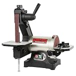 BUCKTOOL 250W Bench Belt Sander 25.4x762mm Belt and 125mm Disc Wrench Storage and Easy Belt Cover Off Direct Drive Benchtop Belt Disc Sander for Woodworking