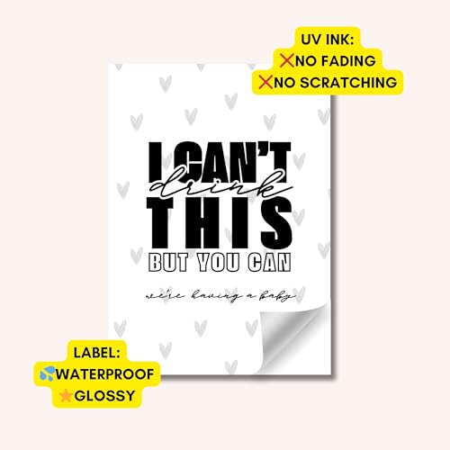Image of Pregnancy Announcements Wine Labels, 8 Labels + 8 Due Date Stickers, Baby Announcement, Pregnancy Announcement Aunties, Pregnancy Reveal, Pregnancy Announcement Grandparents (Black and White)